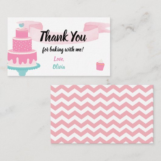 Nailing it Baking Cake Decorting Party Informatiekaartje (Voorkant / Achterkant)