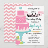 Nailing it Cake Decorating Baking Birthday Party Kaart (Voorkant / Achterkant)