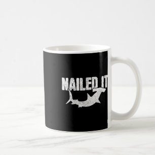 Nailing It Hammerhead Shark Funny Vist Fisherman Koffiemok