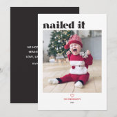 Nailing it Photo Holiday Card Feestdagenkaart (Voorkant / Achterkant)