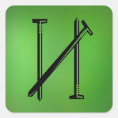 Nails AH2010 Vierkante Sticker (Voorkant)