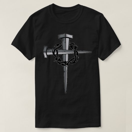 Nails and crown of thornsjesus t-shirt (Design voorkant)