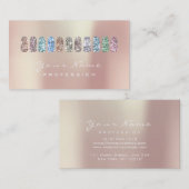 Nails Art Beauty Studio Glitter Roos Gold Pearly Visitekaartje (Voorkant / Achterkant)