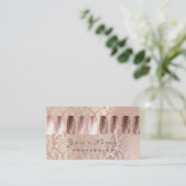 Nails Art Beauty Studio Glitter Ros Gold Peach Visitekaartje (Staand voorkant)