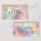 Nails Art Glitter Holographic Manicure Drivers Visitekaartje (Voorkant / Achterkant)