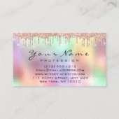 Nails Art Glitter Holographic Manicure Drivers Visitekaartje (Achterkant)