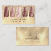 Nails Art Glitter Metal Glam Roos Gold Visitekaartje (Voorkant / Achterkant)