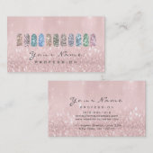 Nails Art Glitter Metallic Glam Blush Pink Sparkly Visitekaartje (Voorkant / Achterkant)