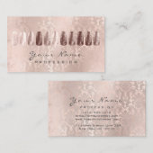 Nails Art Glitter Metallic Glam Blush Roos Damask Visitekaartje (Voorkant / Achterkant)