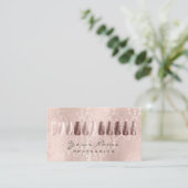 Nails Art Glitter Metallic Glam Blush Roos Damask Visitekaartje (Staand voorkant)