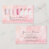 Nails Art Glitter Metallic Glam Roze Rose Lux Glam Visitekaartje (Voorkant / Achterkant)
