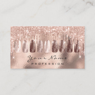 Nails Art Glitter Skin Roos Drip Manicure QR code Visitekaartje