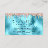 Nails Art Glitter Skinny Blue Roos - Mestrietjes Visitekaartje (Achterkant)