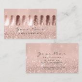 Nails Art Glitter Skinny Pastel Roze Visitekaartje (Voorkant / Achterkant)