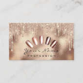 Nails Art Glitter Skinny Roos Gold Mestrietjes Visitekaartje (Voorkant)