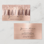 Nails Art Glitter Skinny Roos Manicure Makeup Visitekaartje (Voorkant / Achterkant)