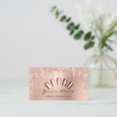 Nails Art Glitter Skinny Roze Manicure Drivers Visitekaartje (Staand voorkant)