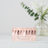 Nails Art Manicure Glitter Skinny Roze Rose Visitekaartje (Staand voorkant)