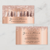 Nails artiest Glitter Roos Gold Manicure Copper Visitekaartje (Voorkant / Achterkant)