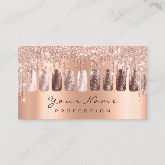 Nails artiest Glitter Roos Gold Manicure Copper Visitekaartje (Voorkant)