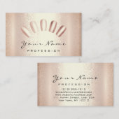 Nails artiest roze roze roze mest pedicure Modern Visitekaartje (Voorkant / Achterkant)