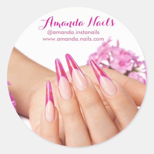 Nails Artist Aufkleber Ronde Sticker (Voorkant)