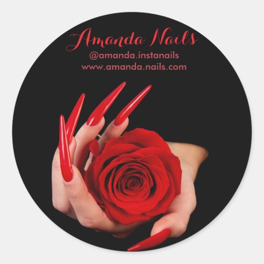 Nails Artist Aufkleber Ronde Sticker (Voorkant)