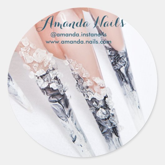 Nails Artist Aufkleber Ronde Sticker (Voorkant)
