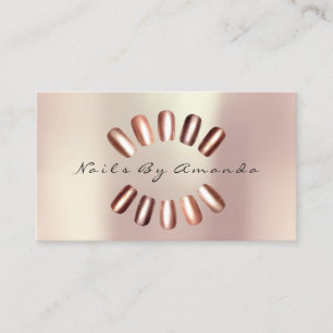 Nails Artist Blush Pearly Roos Gold Beauty Studio Visitekaartje