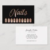 Nails Artist Dripping Rosegold Glitter Visitekaartje (Voorkant / Achterkant)