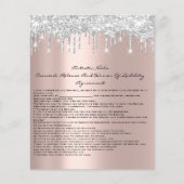 Nails Artist Liability Waiver Roos Blush Silver Flyer (Voorkant)