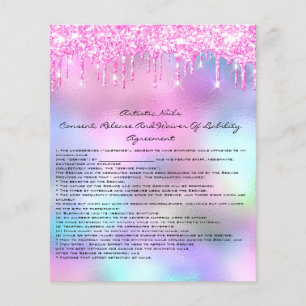 Nails Artist Liability Waiver Roos Roze schijven B Flyer