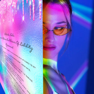 Nails Artist Liability Waiver Roos Roze schijven Flyer