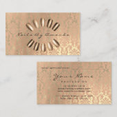 Nails Artist Makeup Appointkaart Royal Sepia Afsprakenkaartje (Voorkant / Achterkant)