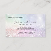 Nails Artist Makeup Blue Pastel Pink Appointment Afsprakenkaartje (Achterkant)