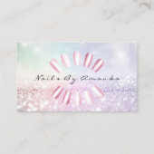 Nails Artist Makeup Blue Pastel Pink Appointment Afsprakenkaartje (Voorkant)