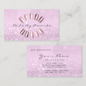 Nails Artist Makeup Lavender Pink Appointment Afsprakenkaartje (Voorkant / Achterkant)