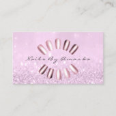 Nails Artist Makeup Lavender Pink Appointment Afsprakenkaartje (Voorkant)