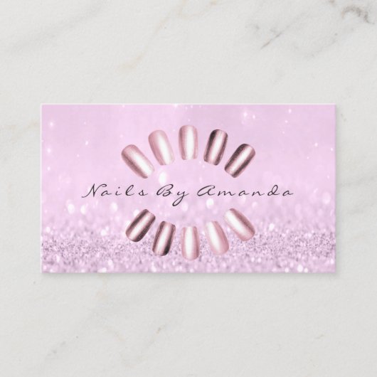 Nails Artist Makeup Lavender Pink Appointment Afsprakenkaartje (Voorkant)