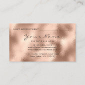 Nails Artist Makeup Roos Glass Appointcard Afsprakenkaartje (Achterkant)