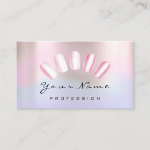 Nails Artist Roze Blauw Manicure Pedicure Holograa Visitekaartje