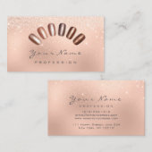 Nails Artist roze roze Roos Gold Glitter Bronze Visitekaartje (Voorkant / Achterkant)