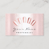 Nails Artist roze rozenbeest Manicure Pedicure Cla Visitekaartje (Voorkant)