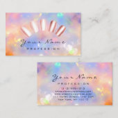 Nails Artist roze rozenroos Mestvrij geneesmiddel Visitekaartje (Voorkant / Achterkant)