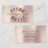Nails Artist Spark Pearly Roos Gold Bronze Shine Visitekaartje (Voorkant / Achterkant)