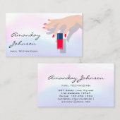 Nails Artist Studio Red Manicure Pedicure Ombre Visitekaartje (Voorkant / Achterkant)