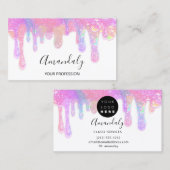 Nails Beauty Drift Holograaf Roze zeep Visitekaartje (Voorkant / Achterkant)