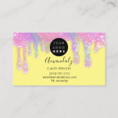 Nails Beauty Drivers Holograaf Roze Geel Visitekaartje (Achterkant)