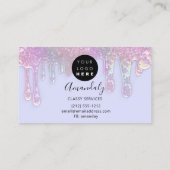 Nails Beauty Drivers Hologradblauw pasta Visitekaartje (Achterkant)