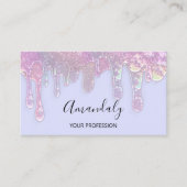 Nails Beauty Drivers Hologradblauw pasta Visitekaartje (Voorkant)